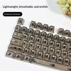 Keycaps Lettere Trasparenti Cristallo Russo 132 Tasti Profilo Originale Keycap PC per Tastiere Meccaniche Layout Retroilluminati RGB
