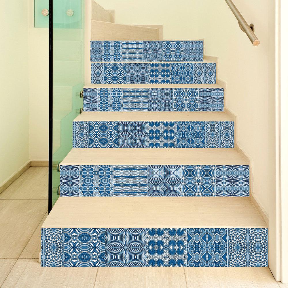 Selbstklebender Treppenaufkleber Wohnzimmer DIY Dekorativ Zuhause Wasserdicht PVC Wandaufkleber Kreatives Modell