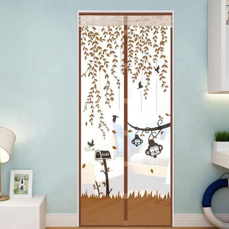 Summer Magnetic Mesh Net Anti Mosquito Insect Fly Bug Curtain Automatic Closing Door Screen Kitchen Curtain Drop Shipping