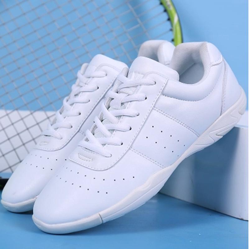 New Competitive Aerobics Shoes, White Fitness Shoes, Sports Cheerleading Shoes, Women's Training Competition Shoes, Soft Soles for Children
