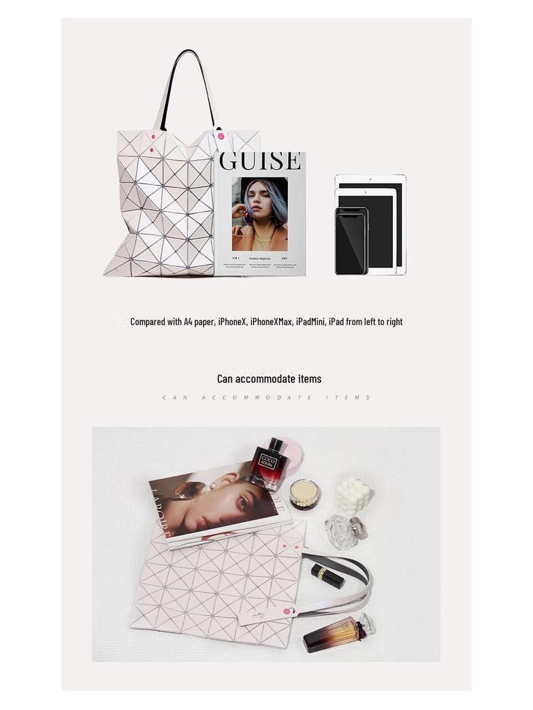 Geantă de umăr cu model geometric de diamant în stil japonez pentru vara 2023, Variație de culoare 6x6