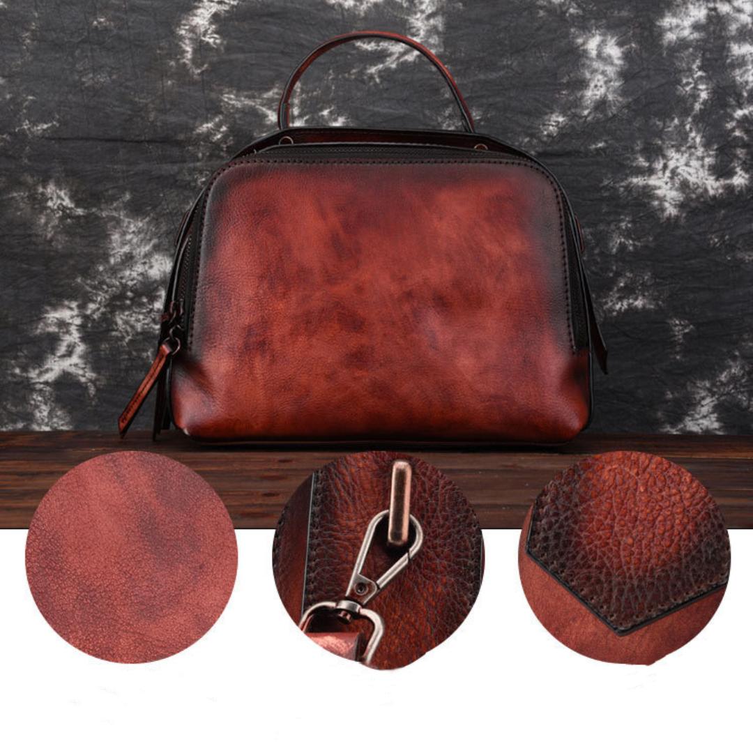 Женская сумка из воловьей кожи ручной работы — фото 7