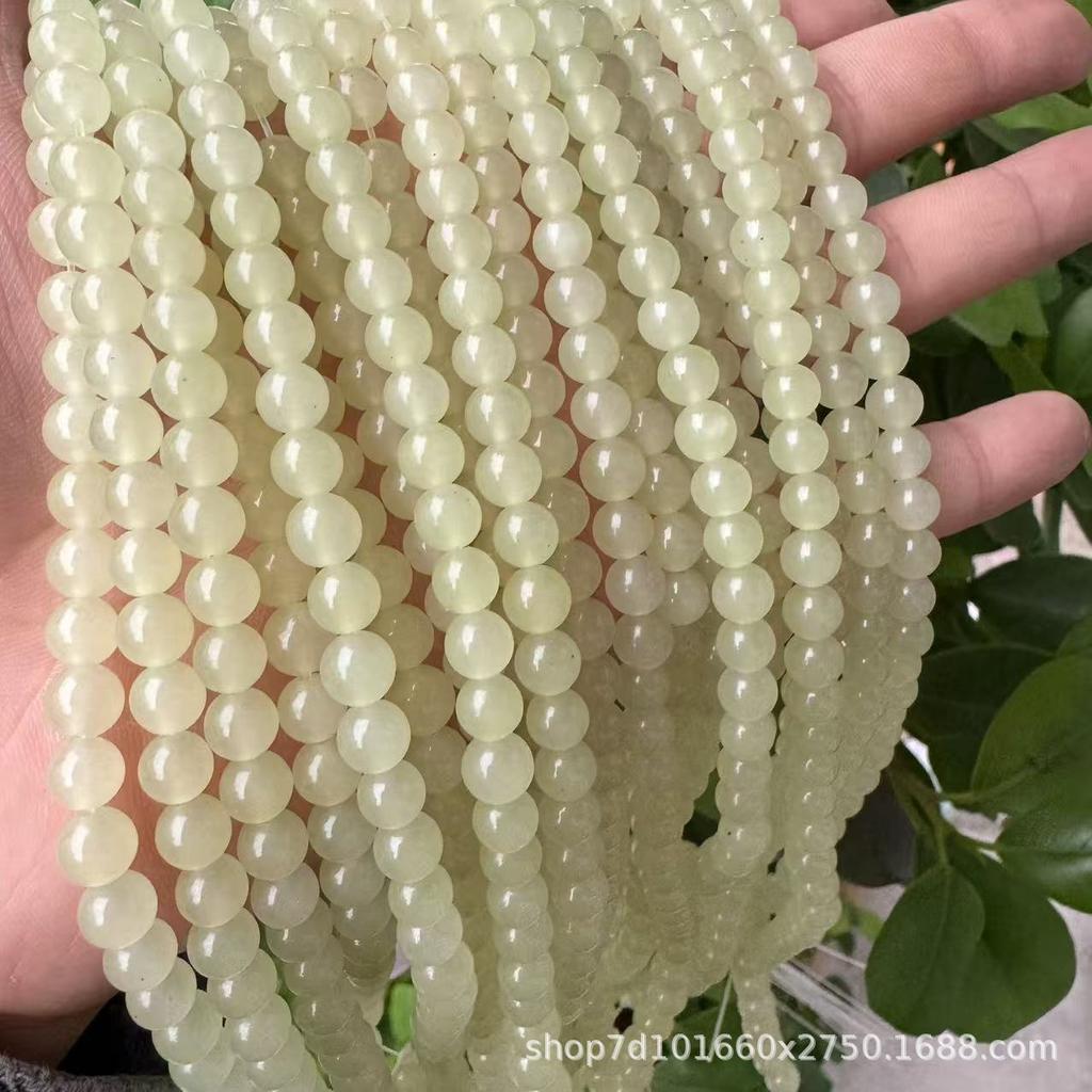 Cuentas Redondas de Jade Xiuyu Verde Claro Natural - Suministros Populares para Joyería DIY