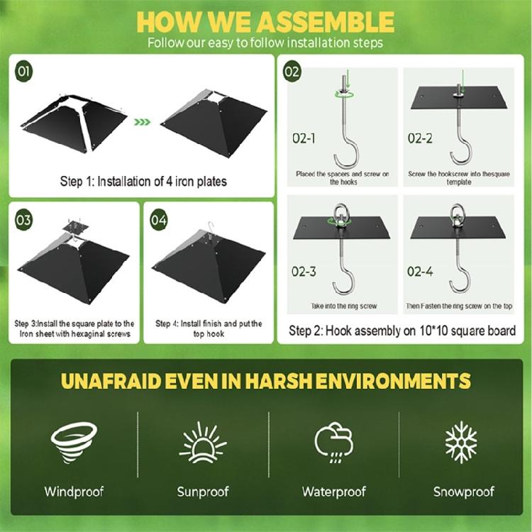 Squirrel Proof Hanging Baffle For Bird Feeders Metal Easy Installation Gadget For Outdoor Use