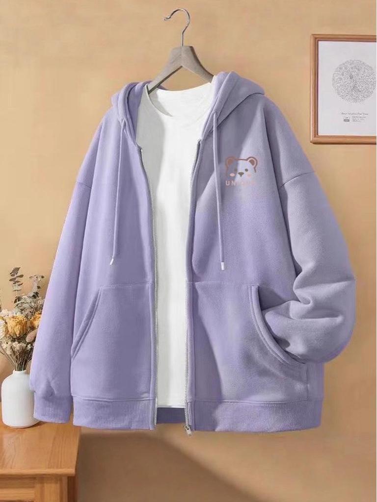 Women's Korean-Style Hooded Cardigan: Heavyweight Spring/Autumn Jacket for Students
