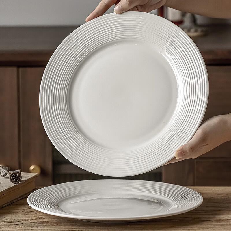 Белая керамическая обеденная тарелка 10,5 дюймов