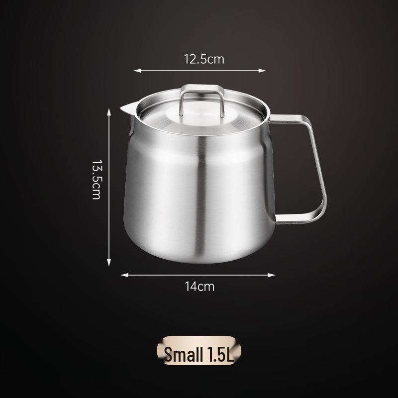 Stainless Steel 304 Oil Filter Pot for Kitchen - Frying Pot with Separate Oil and Dregs Storage.