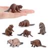 Mini Wild Animal Beaver Model - Educational Decorative Toy for Kids