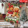 2D Flat - 2D Flat - 2D Flat Christmas Gingerbread And Woman Garden Flag 4 (1) Outdoor Garden Flag Double-Sided Home Decoration Courtyard Decoration O