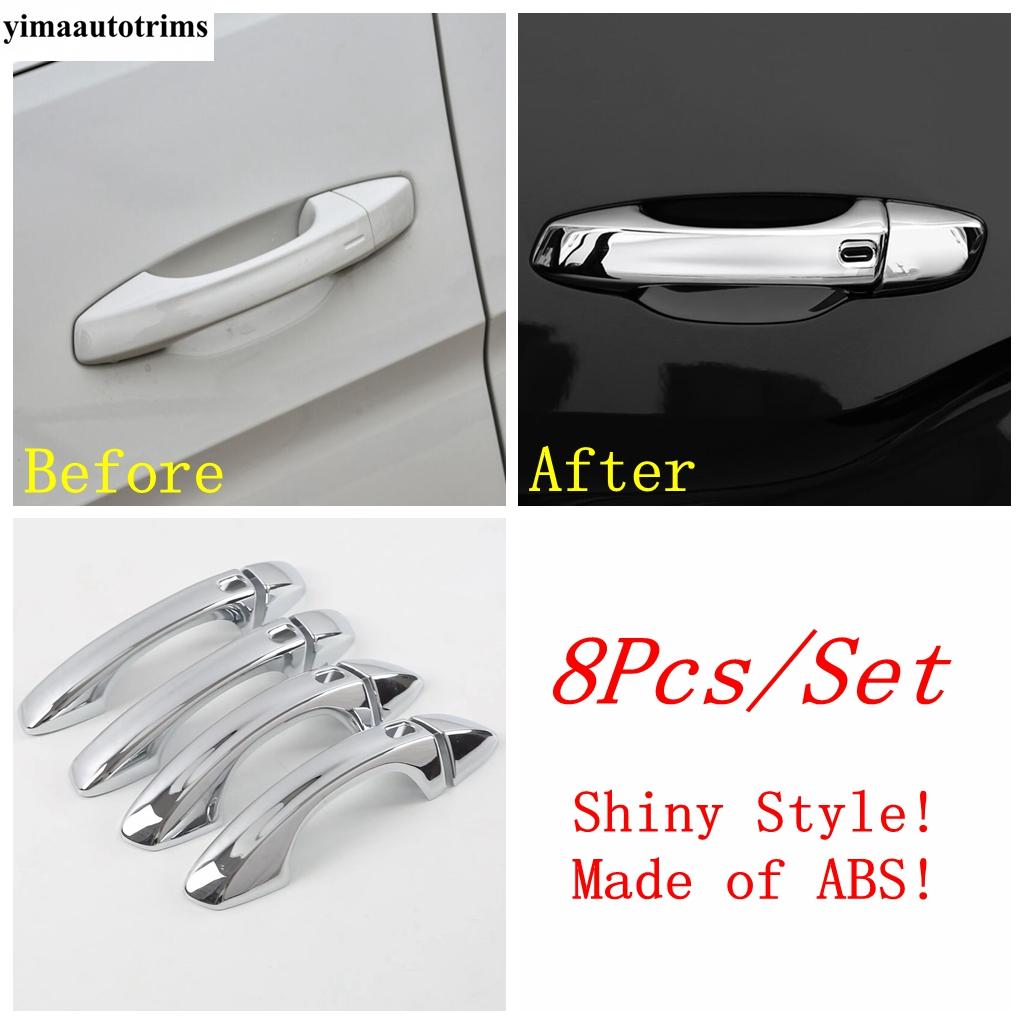 Rearview Mirror Cap Door Handle Cover Trim ABS Chrome / Carbon Fiber Accessories For VW Volkswagen Atlas / Teramont 2017 -