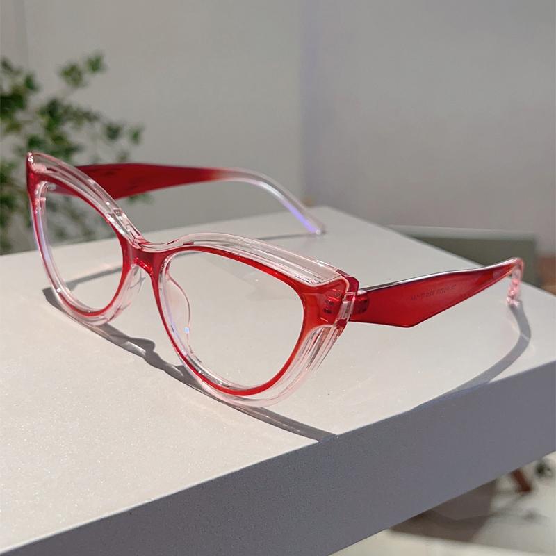 Hollowed Cat Eye Glasses Women Stylish Blue Light Blocking Eyewear Trendy Fashion Brand Design Patchwork Eyeglasses