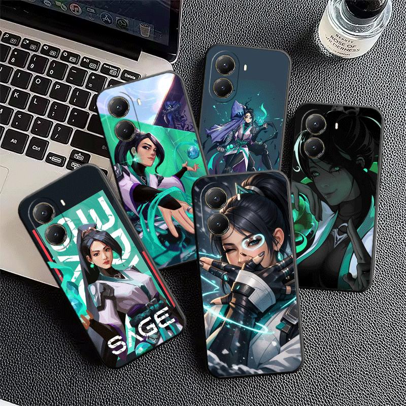 V-Valorant Sage Weiche Handyhülle für Xiaomi Poco X5 X6 X7 X8 Pro Max X3 F7 F8 Ultra M8 M7 M6 M5 Redmi 15 15C 14C 13C 12C X4 F6