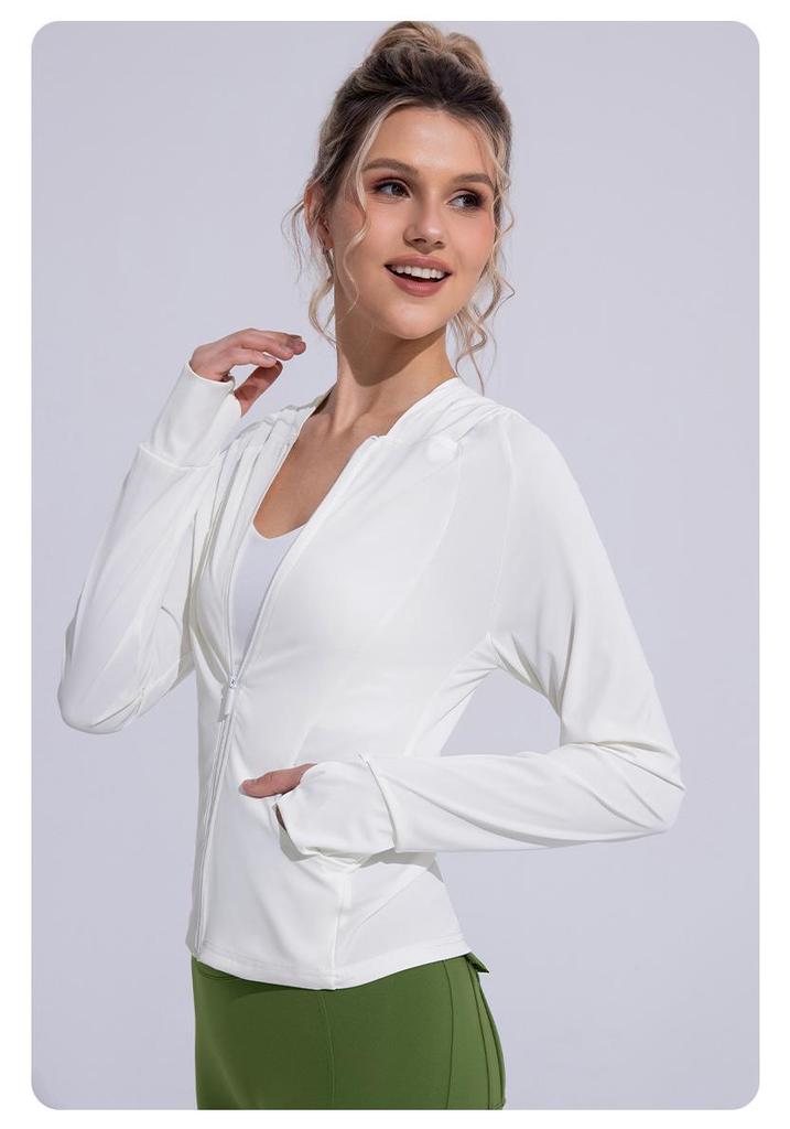 Women's UV Protection Cooling Ice Silk Sports Jacket - Slim, Breathable, Long Sleeve for Summer Running