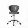 Rolling Stool, 360 degrees Rotating PU Massage Stool with Adjustable Height 73-88 cm and Backrest