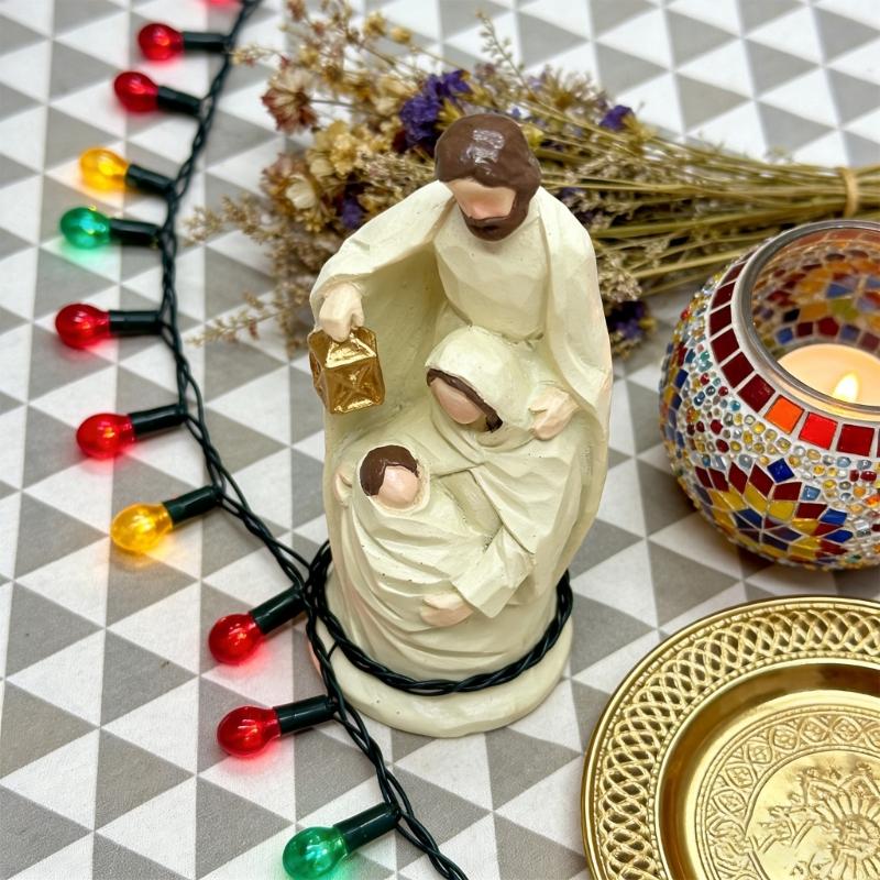 Christmas Nativity Figurines Resin Nativity Scene Statue Holy Family Statues Table Centerpieces Religious Home Decors HX6C