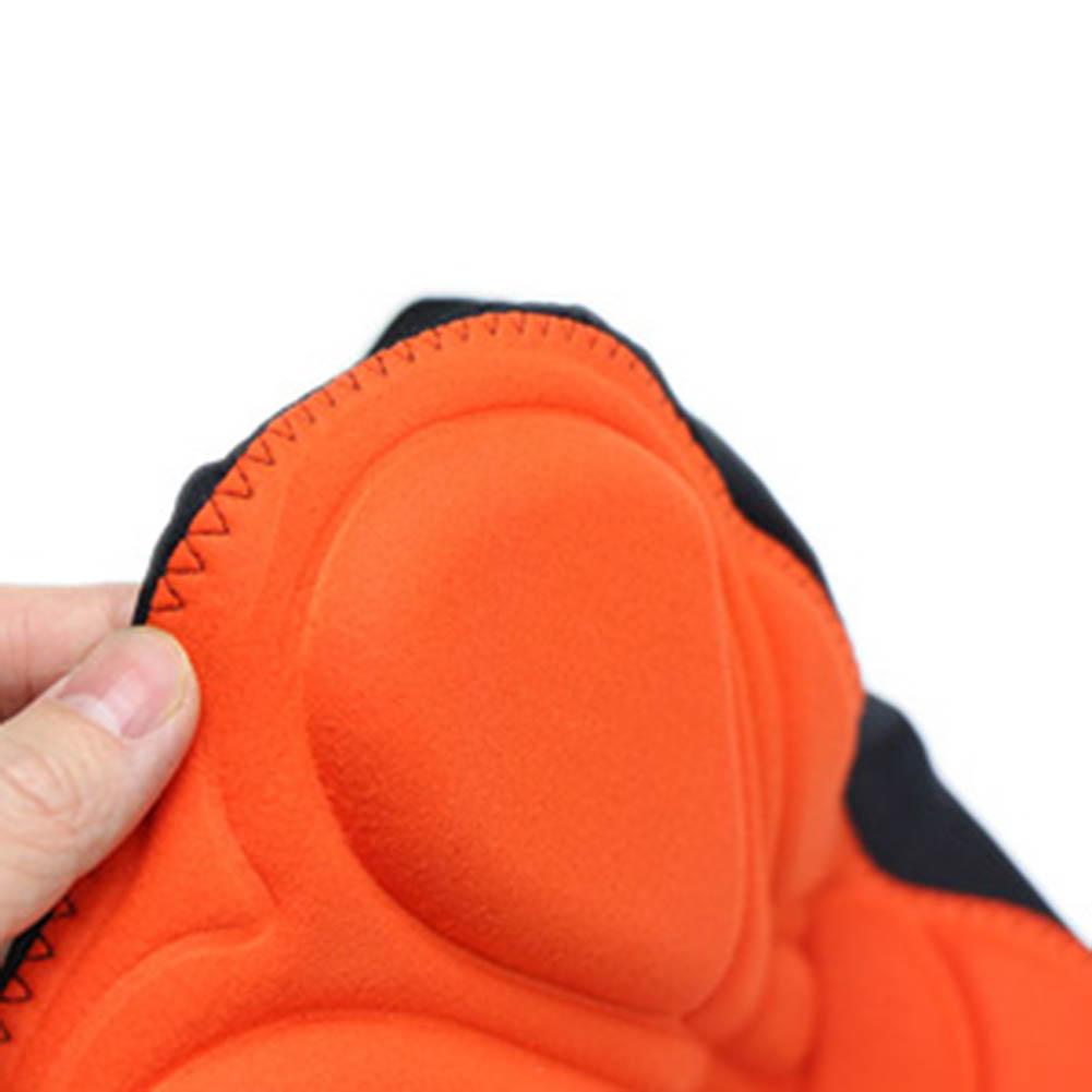Pantaloni scurți de ciclism 3D căptușiți pentru bărbați și femei, mărimea L, portocalii, îngroșați, respirabili