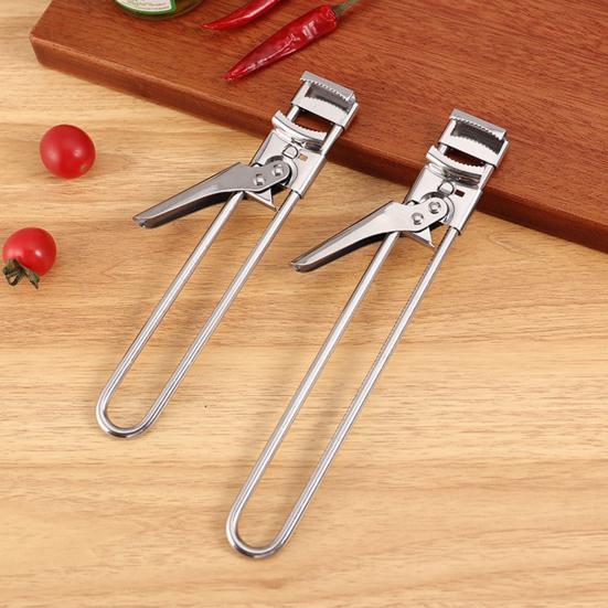 Yousheng 2 Pcs Adjustable Jar Lid Opener Stainless Steel Can Opener Multifunctional Bottle Jar Lid Gripper for Arthritis Weak Hands Manual Accessories