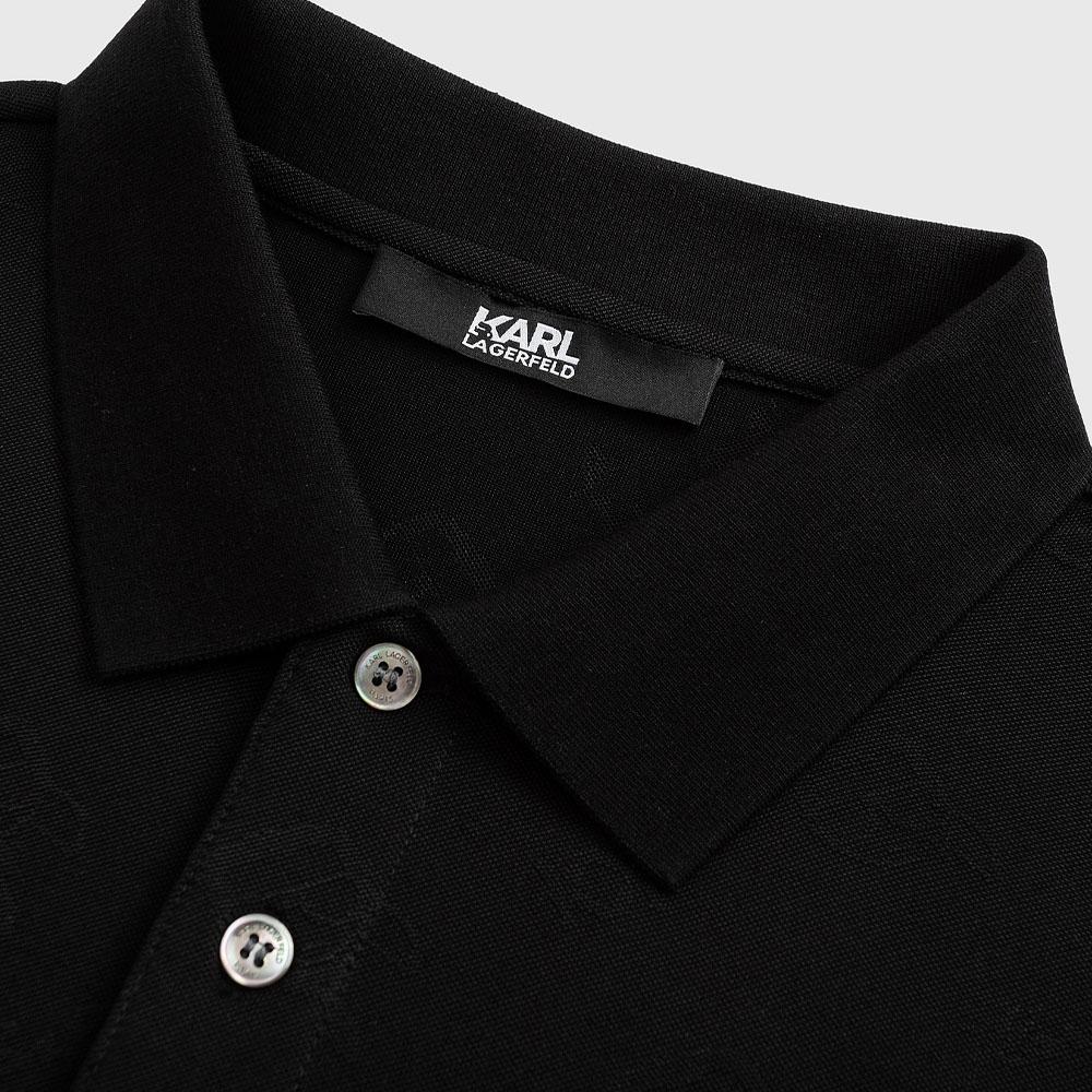 Karl Lagerfeld Commuting Outdoor Sports Comfortable Fashion Casual Logo Cartoon Print Short Sleeve Polo Shirt Men tops Black E33M1701-210696