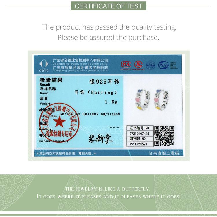 BAMOER 100% 925 Sterling Silver Rainbow Love Ring for Women Colored Stackable Heart Girl Ring Fine Jewelry Anillos Wedding Gift