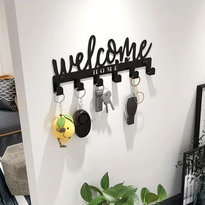 Iron Wall Hooks Coat Rack Key Hanger Modern Home Decor Entryway