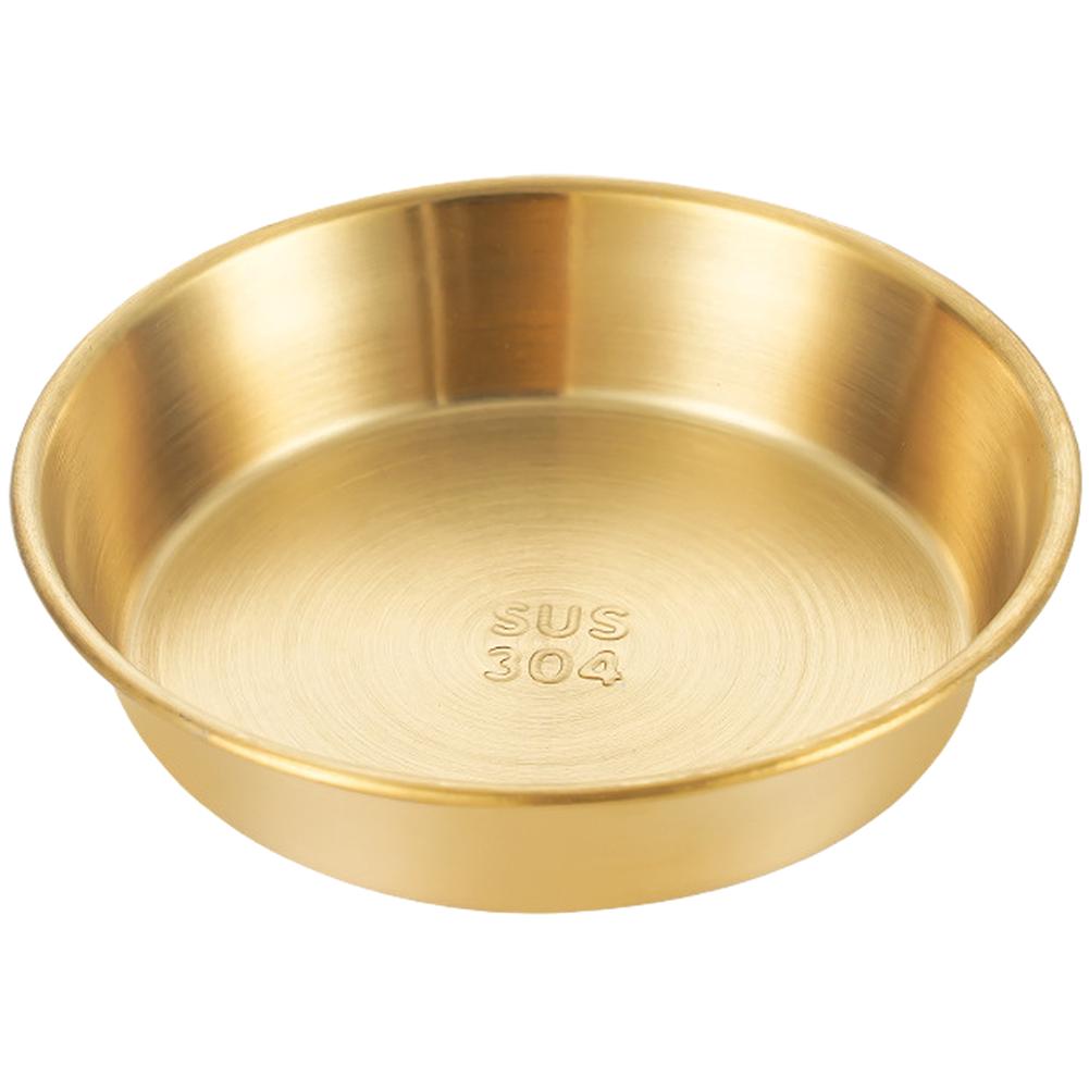 304 Stainless Steel Asian Sauce Dishes Gold Dip Bowls Seasoning Serving Tray Spice Plates For Pickled Vegetables Fries Tableware