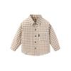 Pure Cotton Kids Shirt Gingham Spring and Autumn Boys and Girls Shirt Long Sleeves Children Lapel Cardigan Casual Tops