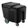 Commercial Ice Bin 61.6 L Portable Ice Caddy with Sliding Lid and 4 Wheels