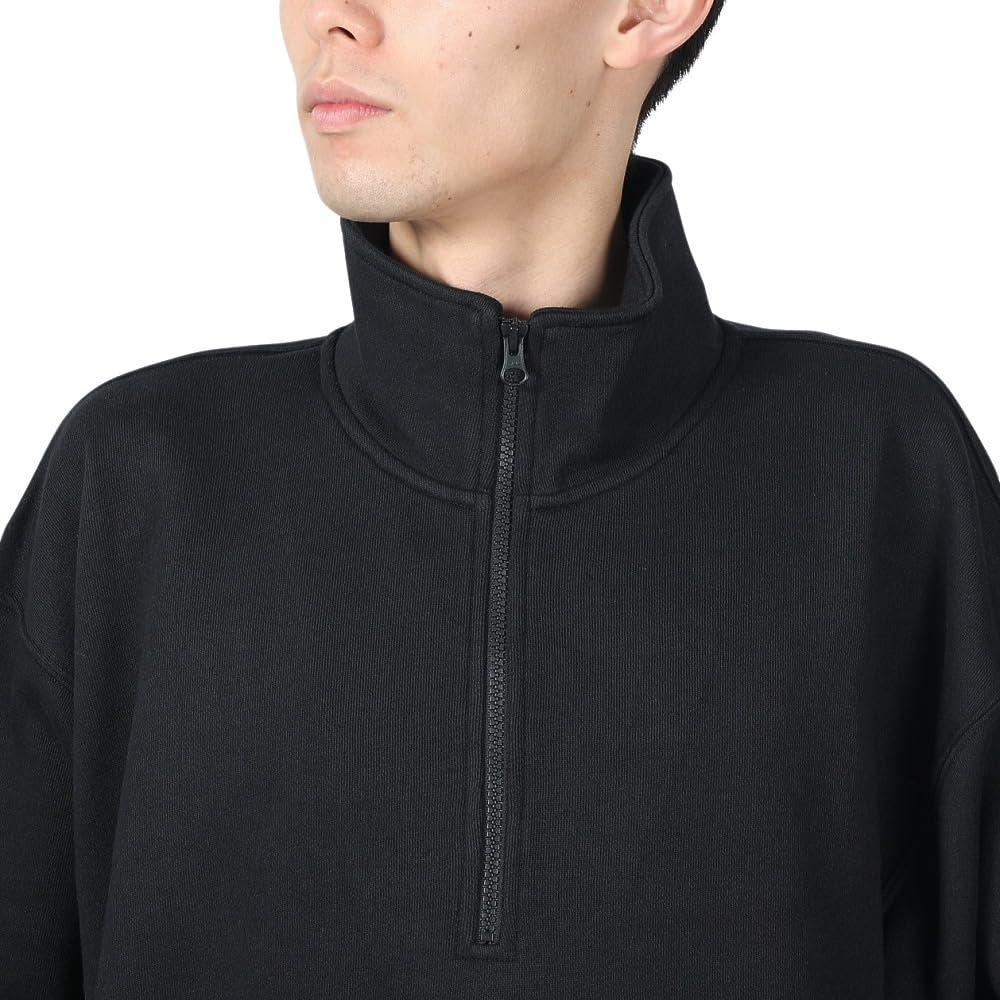 Long Graphic Half Zip Action Black [Champion] Sweatshirt, Sleeve, Fleece, Print, Sweatshirt, Style, C3-Z003, Men's,