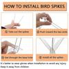 12Pcs Pigeon Spikes Stainless Steel Bird Repeller Set Deterrent Anti Bird Pigeon Squirrel Cat Repel