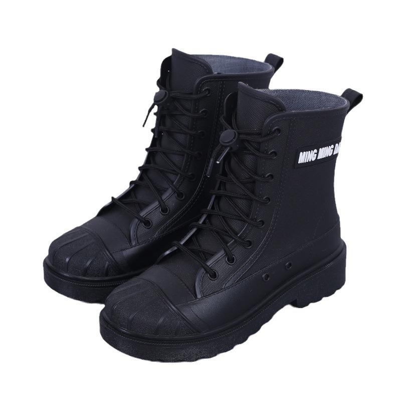 New women's jelly rain shoes, four-season fashion rain boots, non-slip and waterproof rubber shoes, and versatile medium tube water boots