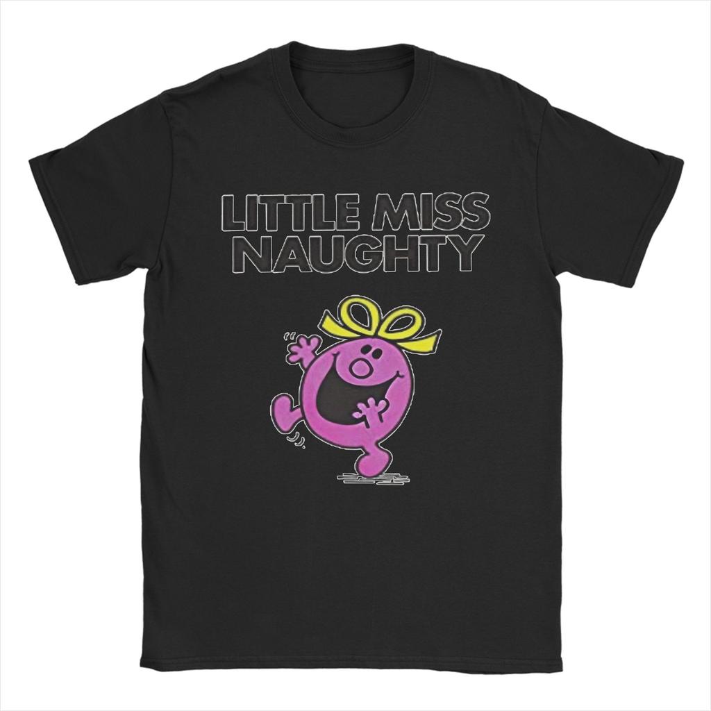 Little Miss Naughty T Shirt Cotton Novelty T-Shirts Crew Neck Mr Men Little Miss Tee Shirt Short Sleeve Clothes Plus Size