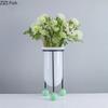 Creative Glass Vase Supporting Iron Frame Flower Pots Desk Decoration Flower Arrangement Floral Vases Room Aesthetic Decor