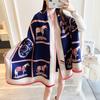 Autumn And Winter Warm Imitation Cashmere Scarf Women'S Versatile Thickened Scarf Carriage Pattern Shawl