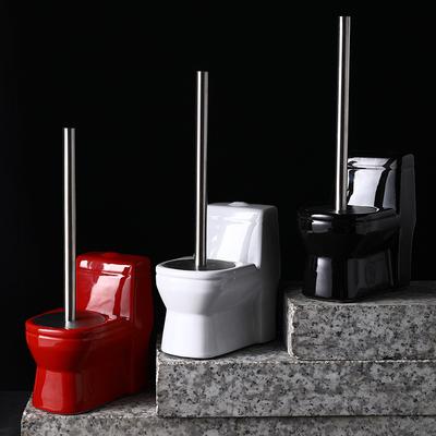 Modern Toilet Shape Cleaning Brush Modern Delicate Long Handle Cleaning Toilet Brush Abstract Toilet Brush Bathroom Accessories