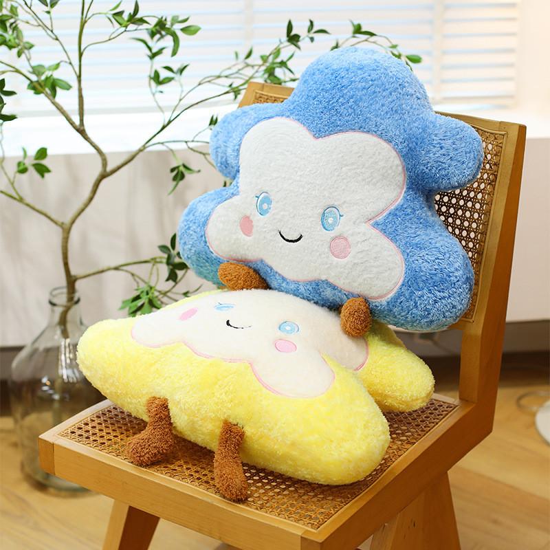 Nordic Minimalist Cloud Pillow With Plush Animal Design For Living Room Decor