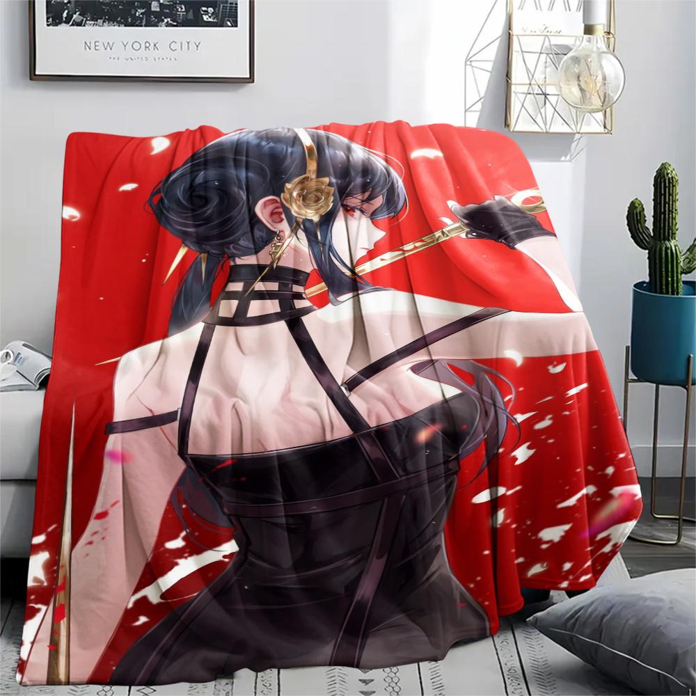 1Pc Cartoon Print Flannel Blanket, High Quality Comfortable for All Seasons, Home Decor, Warmth and Comfort, Perfect for Christmas Birthday Gift