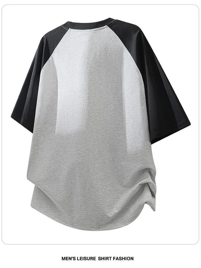 Men's Loose Fit Quick-Dry Color Block Cool-Touch Sports Tee