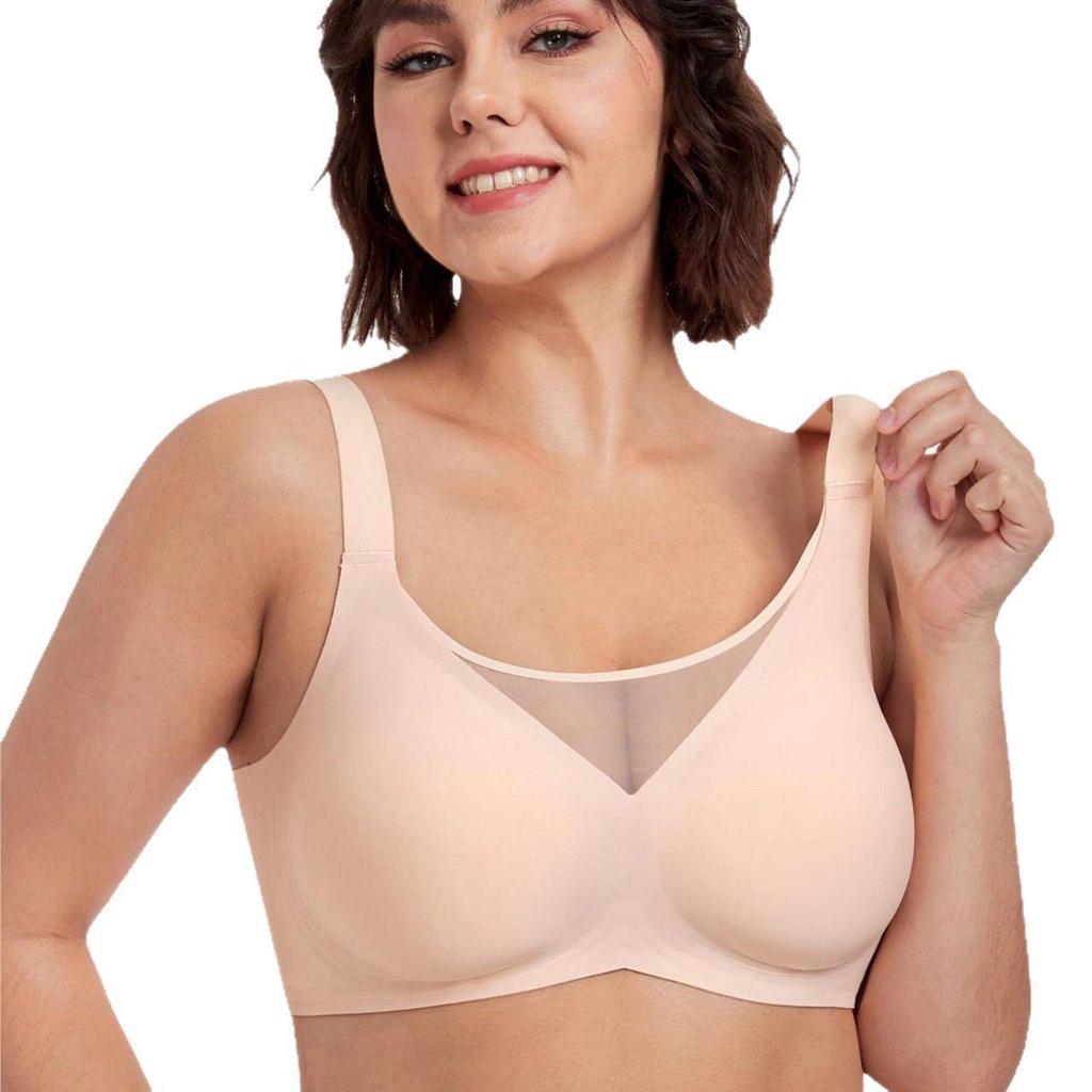 European & American Plus Size Wire-Free Minimizing Bra - Anti-Sag Support