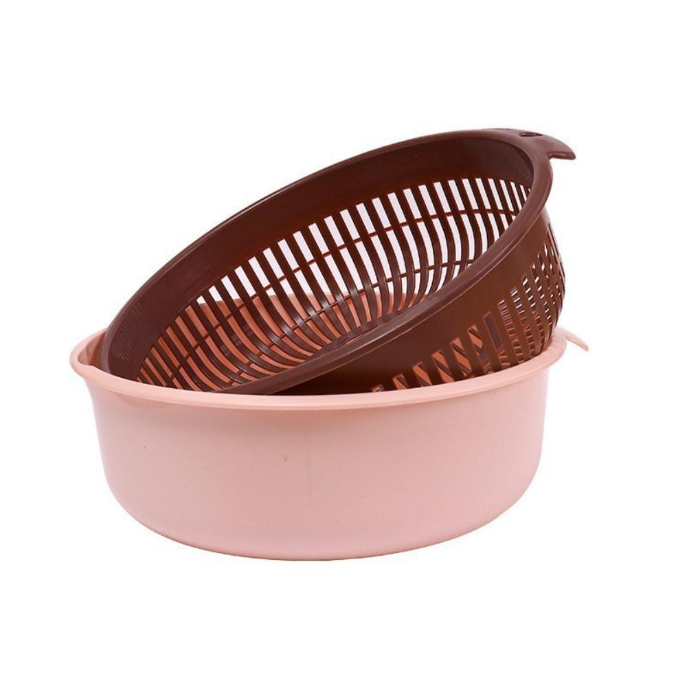 Storage Basket Kitchen Drain Basket Fresh Vegetable Double Layer Drain Basket  Kitchen Tools