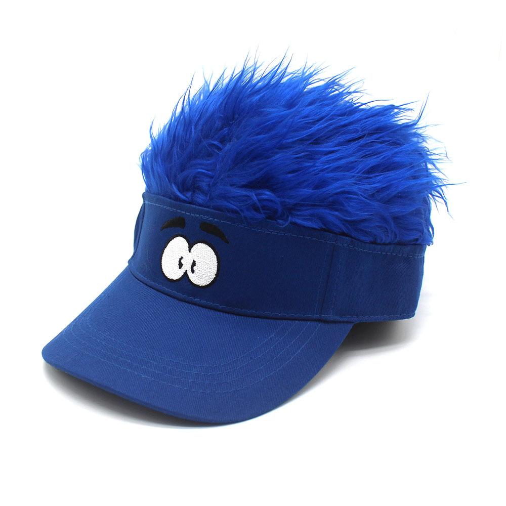 Cartoon funny personality versatile wig hat baseball cap holiday dress up travel duckbill hat