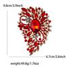 Women's Rhinstone Alloy Brooch - Large Glass Corsage Pin for Suits