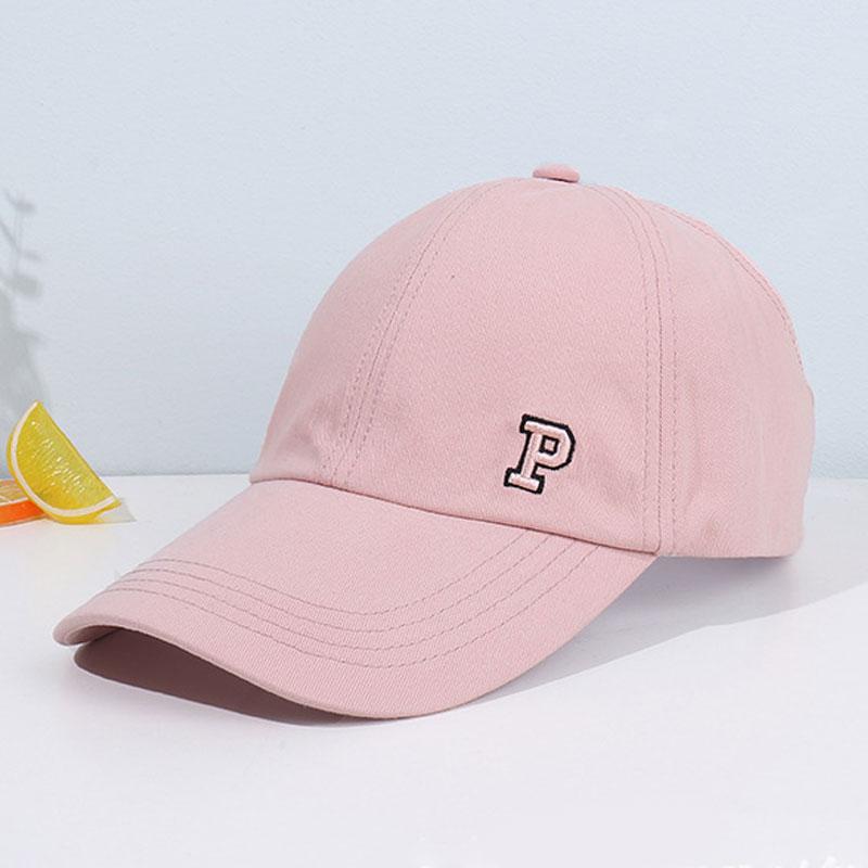 

Fashion Solid Color Empty Top Hat for Women Summer Solid Color P-Letter Sun Visors Duck Tongue Cap Girls Sports Outdoor Hat Adjustable розовый