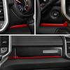 MOB2  For Dodge RAM 1500 2500 3500 2019-2026 Car Center Console Dashboard Panel Cover Carbon Fiber Red Line Interior Sticker ABS Trim