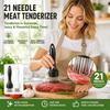 2-in-1 Meat Needle Meat Mallet 21-Pin Steak Tenderizer Quick Meat Tenderizer Tool  For Beef