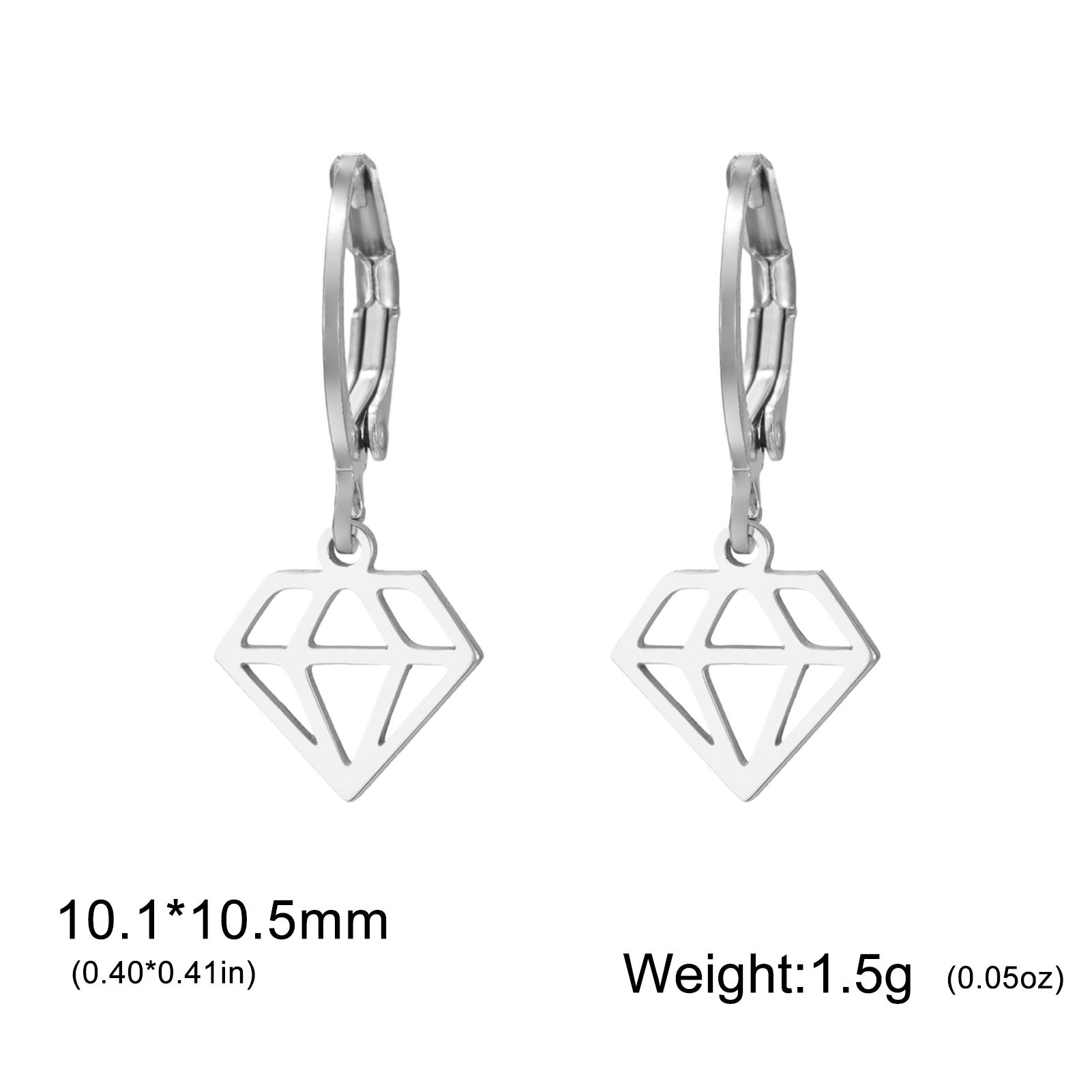 

Teamer Geometric Hollow Earrings Stainless Steel Gold Color Dangle Hoop Earrings Women Girls Minimalist Jewelry Trendy Gift New