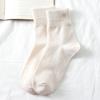 Frauen Socken Baumwolle Retro Crew Rohr Einfarbig Winter Mode Hajuruku Schwarz Weiß Sets Qualität Lose Koreanische Lange Nette