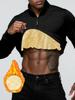 Autumn New Men's Casual Quarter Zip Stand Collar Sweatshirt Solid Color Fashion Sportswear Male Pullover