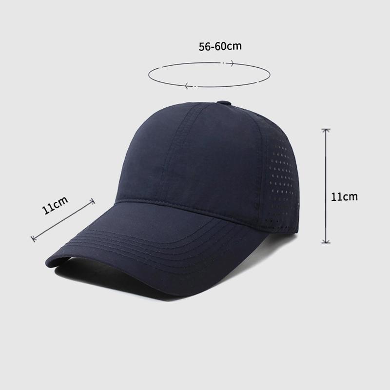 Summer Quick-Dry Breathable Baseball Cap Men's Outdoor Sunscreen Cap Long Brim Soft Top Sports Cap