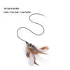 Retractable Cat Fishing Rod with Feather Teaser and Bite-Resistant Replacement Head for Self-Play and Boredom Relief.