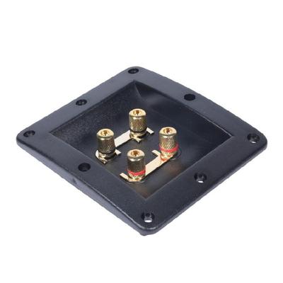 MultiSpeaker Wiring Box 4Port Parallel Connection Highly Power Speaker Terminal Box Flame Retardant ABS Construction